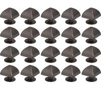 20 pcs rivets pyramide 10mm métal carré et vis pH pour les projets en cuir argent noir