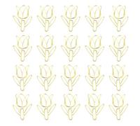 20 PCS Small Bookmarks Creative Paper Clips TULIPS SOPETS DE FORME BLIGNE PLANIER POUR HOME METAL METAL DÉCORATIF TULIPS Clip De Forme Petit