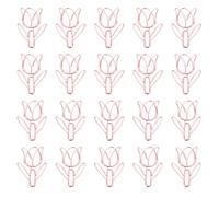 20 PCS Small Bookmarks Creative Paper Clips TULIPS SOPETS DE FORME BLIGNE PLANIER POUR HOME METAL METAL DÉCORATIF TULIPS Clip De Forme Petit