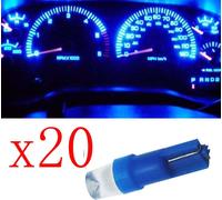 20 pcs T5 led 17 37 73 74 SMD voiture lampe LED tableau de bord voiture instrument ampoule 12 V bleu