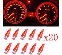 20 pcs T5 led 17 37 73 74 SMD voiture lampe LED tableau de bord voiture instrument ampoule 12 V rouge