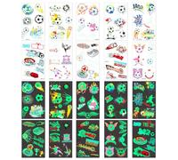 20 Pcs Tatouages Lumineux JynxtoyZeal Tatouage de Football Tatouage Ephemere Autocollants Tatouages DIY Différents Motifs pour les Fêtes sur le Thème du Football et les Matchs de Soccer
