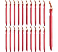 20 Pcs Tent Pegs Fixing Pegs Ground Pegs Camping Sand Nails 18cm Aluminium Stake With Reflective Cord For Outdoor Camping Tent Pegs