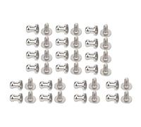 20 Pcs Tête Ronde Goujon En Cuivre, Épaissir Tête Ronde Goujons En Cuivre Métal Punk Pointes BRICOLAGE Cuivre Rivets Nipple Nail pour Sac En Cuir Chaussures Accessoires 7x5mm[argent]Boutons pression