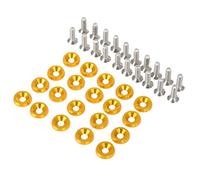 20 Pcs Vis à Rondelles Billet en aluminium pare-chocs M6 vis boulon rondelle moteur baie habiller le kit, or