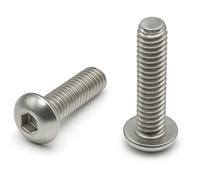 20 pcs Vis inox M5 x 25mm tête bombée 5x25 mm - Vis à métaux cylindrique à 6 pans creux (BHC) - Acier Inoxydable A2 - ISO 7380