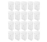 20 PCS White Luminary Bags with Flame Resistant Paper and Star Cut Out Design, Elegant Wave Candle Bags for Wedding Party Thanksgiving Christmas Outdoor Decor
