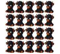 20 perles amusantes en silicone en forme de, Black E | Perles de silicone de vache amusantes, projet fait à la main pour, bracelets d ' amitié de bijoux, activité