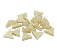 20 perles en bois triangles 20 x 17 mm Beige G