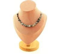 20 perles Hawk Eye sud-africaines Collier en acier inoxydable