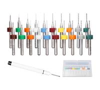 20 Petits Forets, 1 Marqueur, Outil De Perçage De Petits Trous, Jeu De Micro-Forets, Petit Foret Pour Circuit Imprimé, Foret De Gravure.