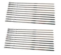 20 pics à brochettes en acier inoxydable 55cm