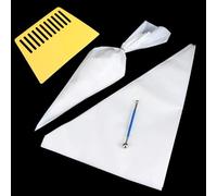 20 Pièce Sac de Mortier, Poche à Jointer, Sacs de Coulis de Maçonnerie, Sac de Scellant de Ciment, Avec 1 grattoir et 1 boule de compression