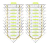 20 Pièce Triangle Géométrique: Géométrie Plastique Triangle Transparent avec Rapporteur Intégré 15 cm, Équerre Géométrique Kit de Géométri pour Bureau Designer Étudiants Peinture