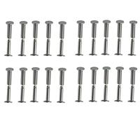 20 Pièces 0.4x0.7x1.3cm Double Rivets Tubulaires, Chicago Rivet, Pour Cuisine Hachoir Couteau Poignée Rivets De À Tête Plate,