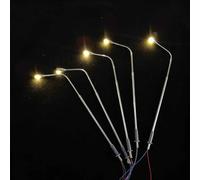 20 pièces 1:75/500 échelle Miniature lampadaire modèle 3V LED lumière à tête unique pour HO N chemin de fer Table de sable lampadaire Diorama Kits 100scale warm white