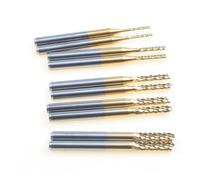 20 pièces 1/8 pouces titane enduit carbure maïs fraisage outils Cnc routeur PCB Machine gravure Bit PCB fin fraises(3.175x0.6x4x38L)