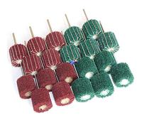 20 pièces 1 pouce 20/25mm tampon à récurer roue Abrasive meulage tête de ponçage 3mm tige Non-tissé polissage roue de polissage(Mix Grit,20mm)