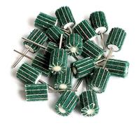20 pièces 1 pouce 20/25mm tampon à récurer roue Abrasive meulage tête de ponçage 3mm tige Non-tissé polissage roue de polissage(Grit 120,25mm)