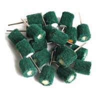 20 pièces 1 pouce 20/25mm tampon à récurer roue Abrasive meulage tête de ponçage 3mm tige Non-tissé polissage roue de polissage(Grit 180,25mm)