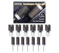 20 Pièces 1000 Grains Tambours de Ponçage pour Outil Rotatif Dremel, Manchons de Ponçage avec Tige de 1/8" pour Polissage et ponçage du métal