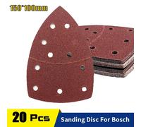20 pièces 11 trous souris détail ponceuse papier de verre triangulaire papier de ponçage pour multi ponceuse Bosch PSM 160A détail paume 40-2000 grains
