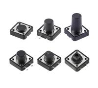 20 pièces 12 × 12mm SMD DIP PCB Tactile bouton poussoir interrupteur 4 broches 12 * 12 * 4.3/5/6/7/8/9/10/11/12MM B3F-4055 12 * 12 * 7.3mm(Square handle 7.3mm,DIP)