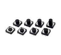 20 pièces 12 × 12mm SMD DIP PCB Tactile bouton poussoir interrupteur 4 broches 12 * 12 * 4.3/5/6/7/8/9/10/11/12MM B3F-4055 12 * 12 * 7.3mm(Square handle 7.3mm,DIP)