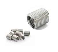 20 pièces 12# - 24 1D ~ 3D 304 fil d'acier inoxydable manchon d'insertion douille vis bobine écrou de réparation attaches industrielles(2.5D)