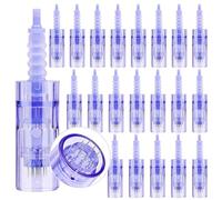 20 Pièces 12Pin Aiguilles A6 Microneedling de Cartouches de Remplacement pour Derma pen A6/A10/M5/M7, Dermapen Microneedling Pour Micro Needle Appareil Pen, Auto Derma Stylo (12 Épingles, 20Pcs)