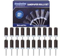 20 Pièces 180 Grains Tambour De Ponçage pour Dremel Outils Rotatifs, Manchons de Ponçage avec Tige de 1/8" pour Polissage et Ponçage