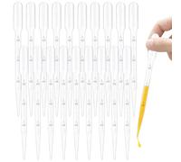 20 pièces 3 ML Pipettes de transfert en plastique,pipettes jetables de mesure,compte-gouttes jetables,pour Laboratory Experiment,pipettes à huile essentielle