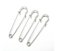 20 pièces 38/45/75/80/100mm grandes épingles de sécurité broche Base crochet for bricolage serrure bijoux artisanat fabrication accessoires fournitures matériaux(Rhodium,45mm)