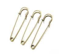 20 pièces 38/45/75/80/100mm grandes épingles de sécurité broche Base crochet for bricolage serrure bijoux artisanat fabrication accessoires fournitures matériaux(Antique Bronze,50mm)