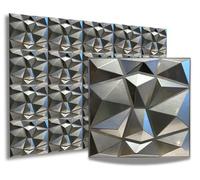 20 pièces 3D panneaux muraux & plafond, 50cm x 50cm en plastique PVC, Mur 3D, Plafond 3D, revêtement mural, Salle de jeux, 5m² - 1mm d'épaisseur