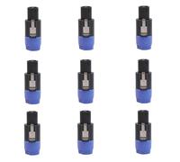 20 PièCes 4 PôLes 4 Broches NL4FC Connecteur Ohm Prise Haut-Parleur Câble Audio Adaptateur Prise 4 Broches Speakon Femelle Jack Accessoires Bleu