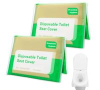 20 Pièces 43 * 35.5cm protege cuvette wc jetable,protege toilette jetable Portable, biodégradable, emballage individuel,pour Toilettes Publiques,Hôpital