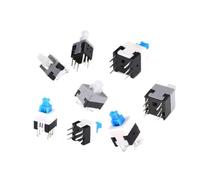 20 pièces 5,8 x 5,8 mm, 7 x 7 mm, 8 x 8 mm, 8,5 x 8,5 mm, interrupteur à bouton-poussoir, non autobloquant/autobloquant, interrupteur à six pieds, interrupteur à clé(8.5mm Self-locking)