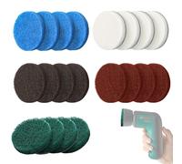 20 Pièces 64mm Tampons de Nettoyage Kit, Brosses de Nettoyage Universelles pour La Cuisine, La Salle de Bain, Les Voitures, Les Joints, Compatibles avec La Brosse de Nettoyage Bosch Home/Garden 6033
