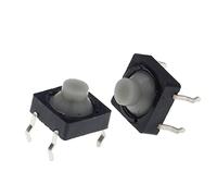 20 pièces 8x8x5MM 4 broches conducteur Silicone silencieux Tactile bouton poussoir Micro interrupteur auto-réinitialisation