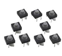 20 pièces 8x8x5MM 4PIN conducteur Silicone silencieux Tactile bouton poussoir Micro interrupteur auto-réinitialisation