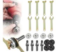 20 pièces accessoires de meuleuse d'angle perceuse électrique meuleuse d'angle ensemble de bielles 10-13mm accessoires 'arbre coupe pilote rotatif réglable avec adaptateur clé pour perceuse