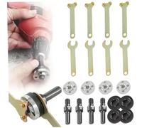 20 pièces accessoires de meuleuse d'angle perceuse électrique meuleuse d'angle ensemble de bielles 10-13mm accessoires 'arbre coupe pilote rotatif réglable avec adaptateur clé pour perceuse