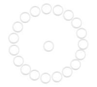 20 Pièces Adaptateur de Chaîne de Sucette Anneaux Toriques en Silicone Sûr Anneaux Toriques 25mm Porte-adaptateur de Chaîne de Sucette Factice pour bébé (Blanc)