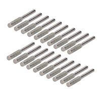 20 Pièces Affûteuse de Tronçonneuse Diamantée Tête de Meulage Tête de Meulage Rotative Ensemble D'outils D'affûtage Kit Tête D'affûtage de Scie à Chaîne, pour le Meulage, le