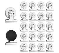 20 Pièces Agrafes Magnétiques en Métal, Pinces Aimant Frigo, Clips Magnétiques pour Accrocher Divers Objets pour Maison, Bureau, École