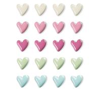 20 Pièces Aimants Frigo Cœur Colorés,3D Magnets Puissants Décoratifs Mignons pour Réfrigérateur,Tableau Blanc,Casier,Armoire,Bureau,Aimants en Forme de Cœur pour Notes Photos Décoration Cuisine Maison