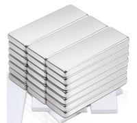 20 Pièces Aimants Néodyme 30x10x3mm Rectangulaires Aimants Puissants Aimants Aimant Frigo avec Film Adhésif, Aimants AdhéSifs pour Réfrigérateur, Cuisine, Bureau, Tableau Blanc