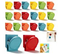 20 Pièces Aimants Tableau Magnétique Couleur, MUNTE Magnetic Clip Multifonctionnel, Clips Magnéticos, Comprend Cinq Couleurs, pour Réfrigérateurs, Tableaux Blancs en Métal, Classeurs