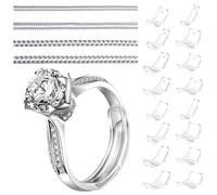 20 Pièces Ajusteur de Bague Invisible, Reducteur de Bague, Ajusteurs D'anneaux en Spirale, ajusteur bague invisible,Tailles Adaptateur Bague Trop Grande pour Hommes et Femmes